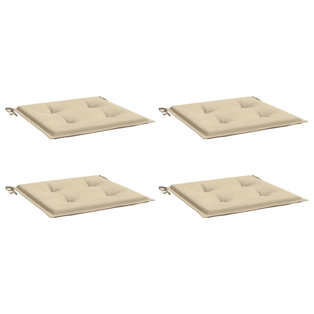 Cuscini per Sedia 2 pz Beige 50x50x4 cm in Tessuto Oxfor4 314044