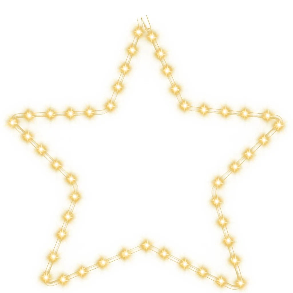 Figura Stella Natalizia con 48 LED Bianco Caldo 56 cm 343292