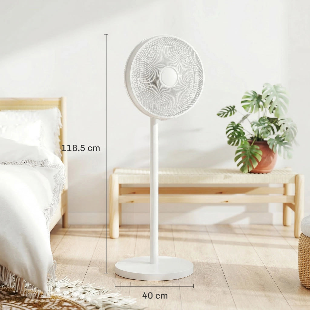 Ventilatore a piantana con telecomando ¨C zephmum ¨C Bianco, regolabile in altezza