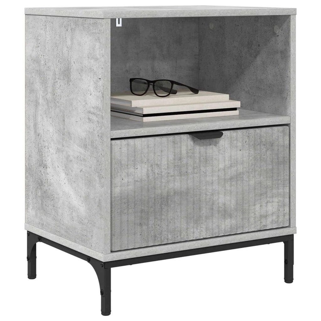 Armadio da Notte 2 pcs Grigio cemento 49 x 36 x 61 cm 883481