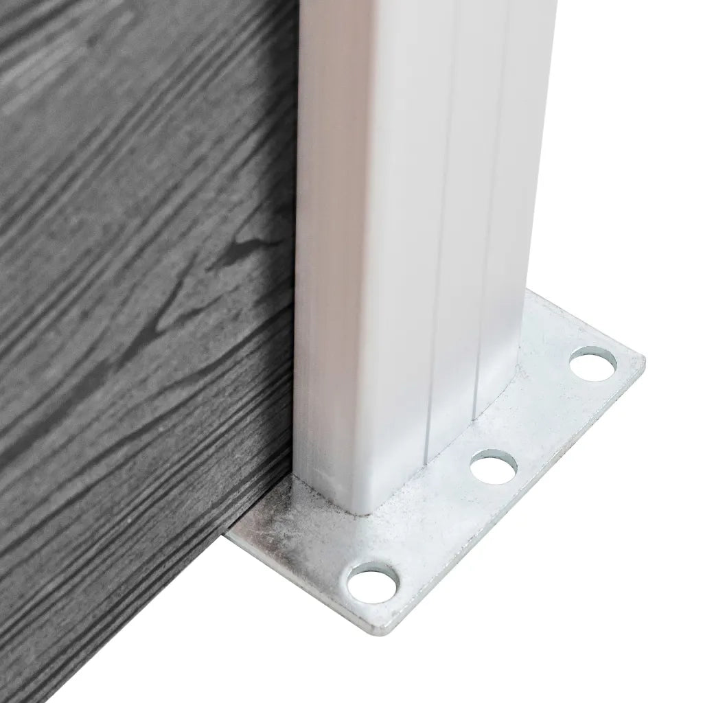 Pannelli Recinzione WPC 7 Quadrati 1 Inclinato 1311x186cm Grigi 3053239