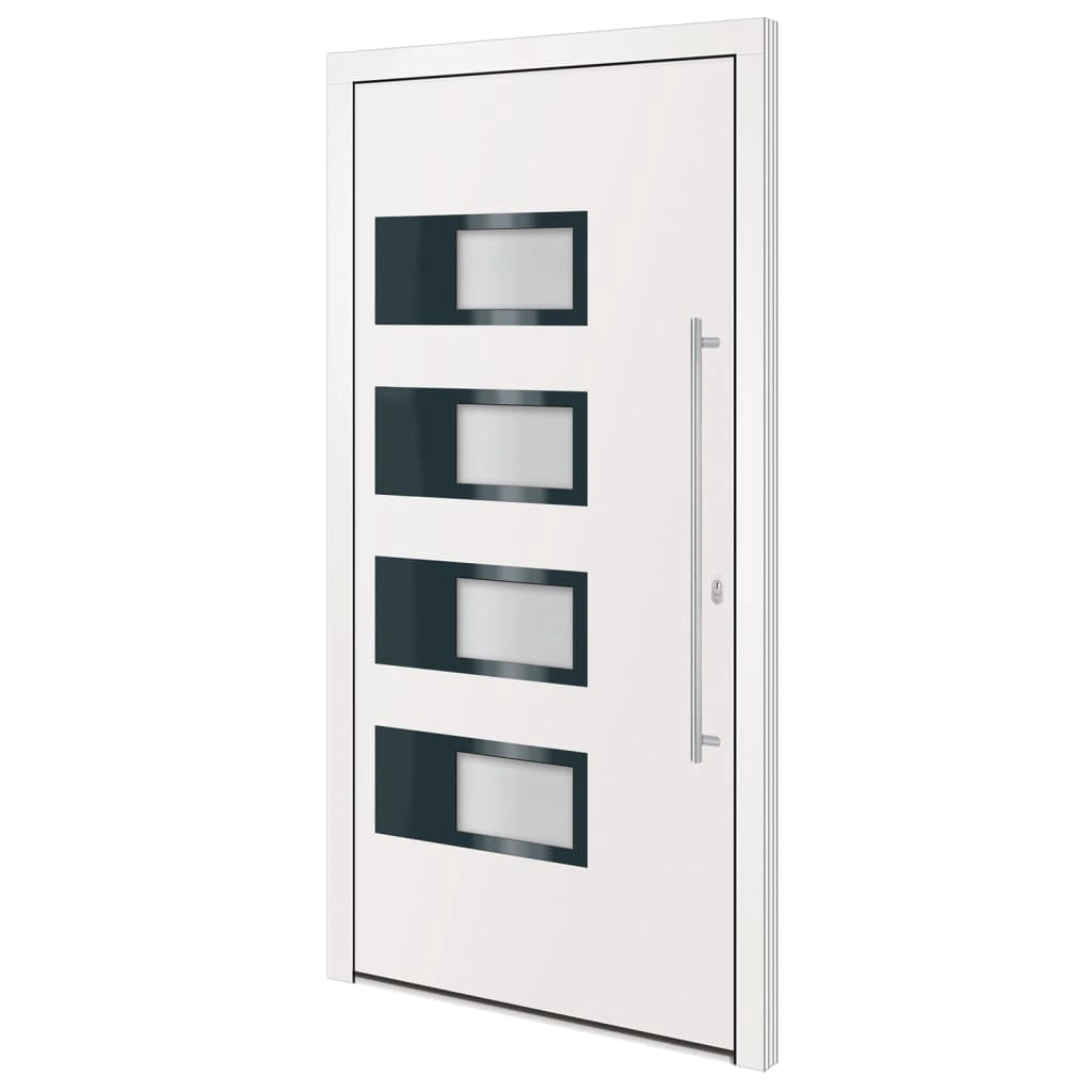 Porta Ingresso Bianca 100x200 cm in Alluminio e PVCcod mxl 94057