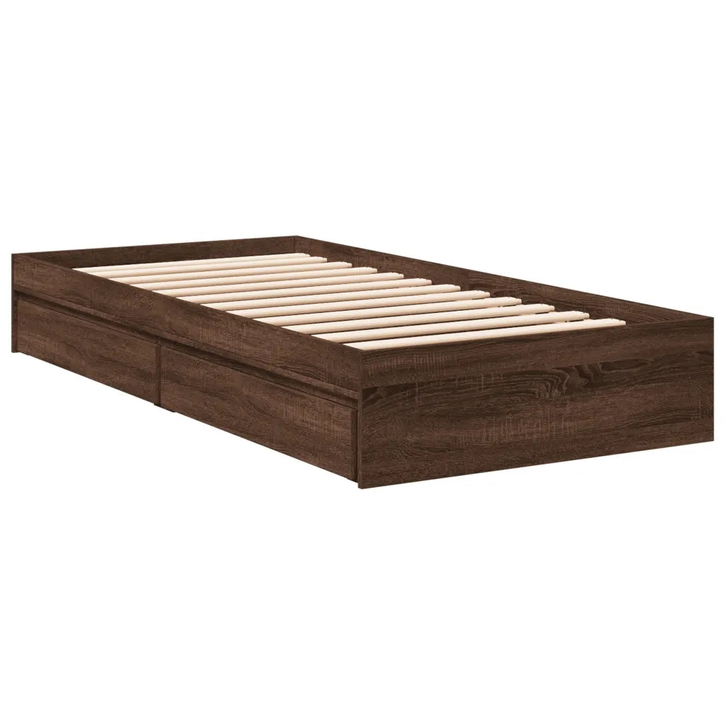 Giroletto Cassetti Rovere Marrone 75x190 cm Legno Multistrato