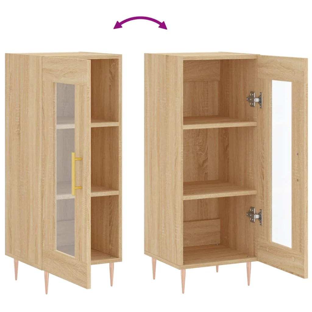 Buffet credenza cassettiera armadio mobile contenitore organizer cucina soggiorno rovere Sonoma 34,5 x 34 x 90 cm legno ingegnerizzato marrone 02_0031526