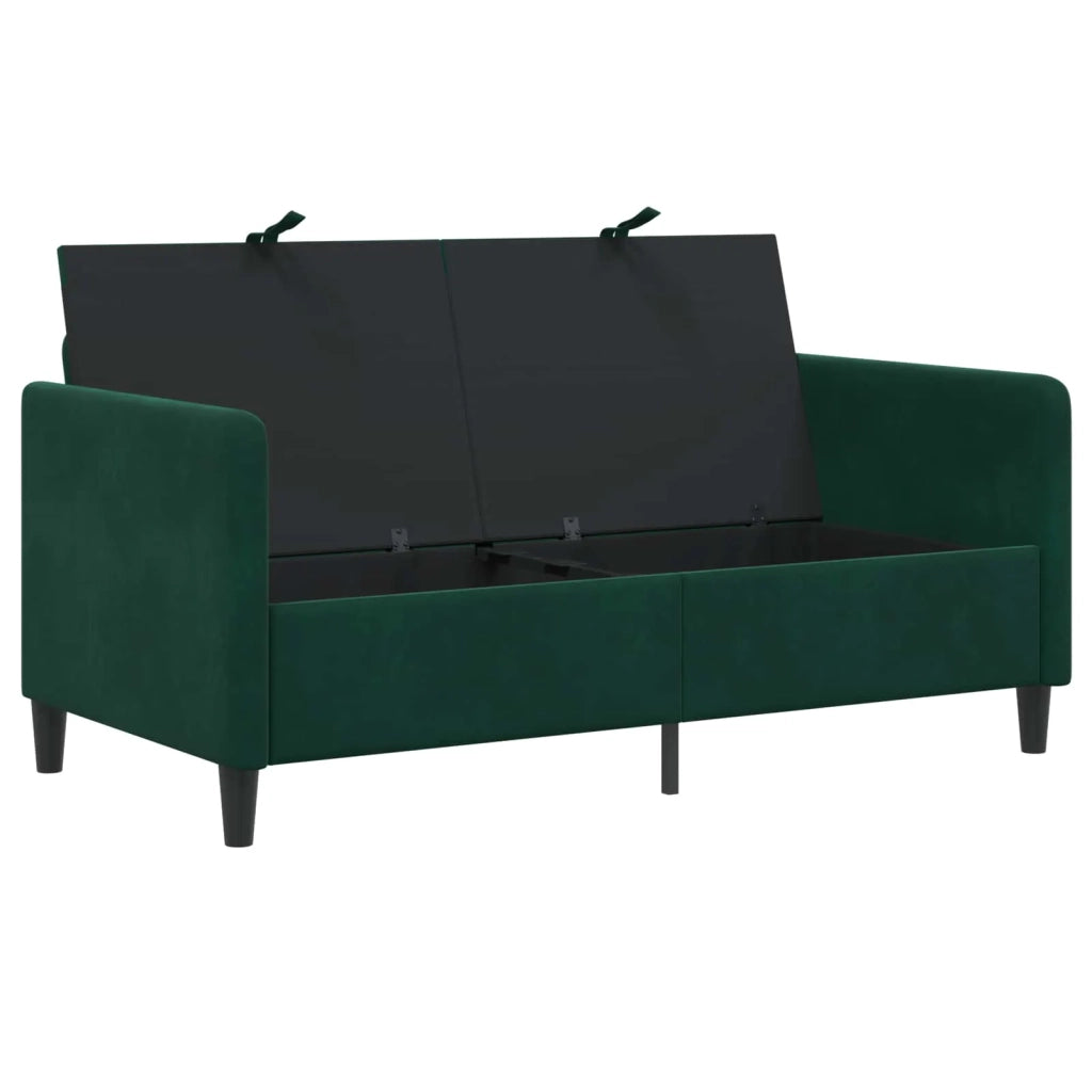 Divano con Storage Verde Scuro 152 x 78 x 87 cm Poliestere 42036935