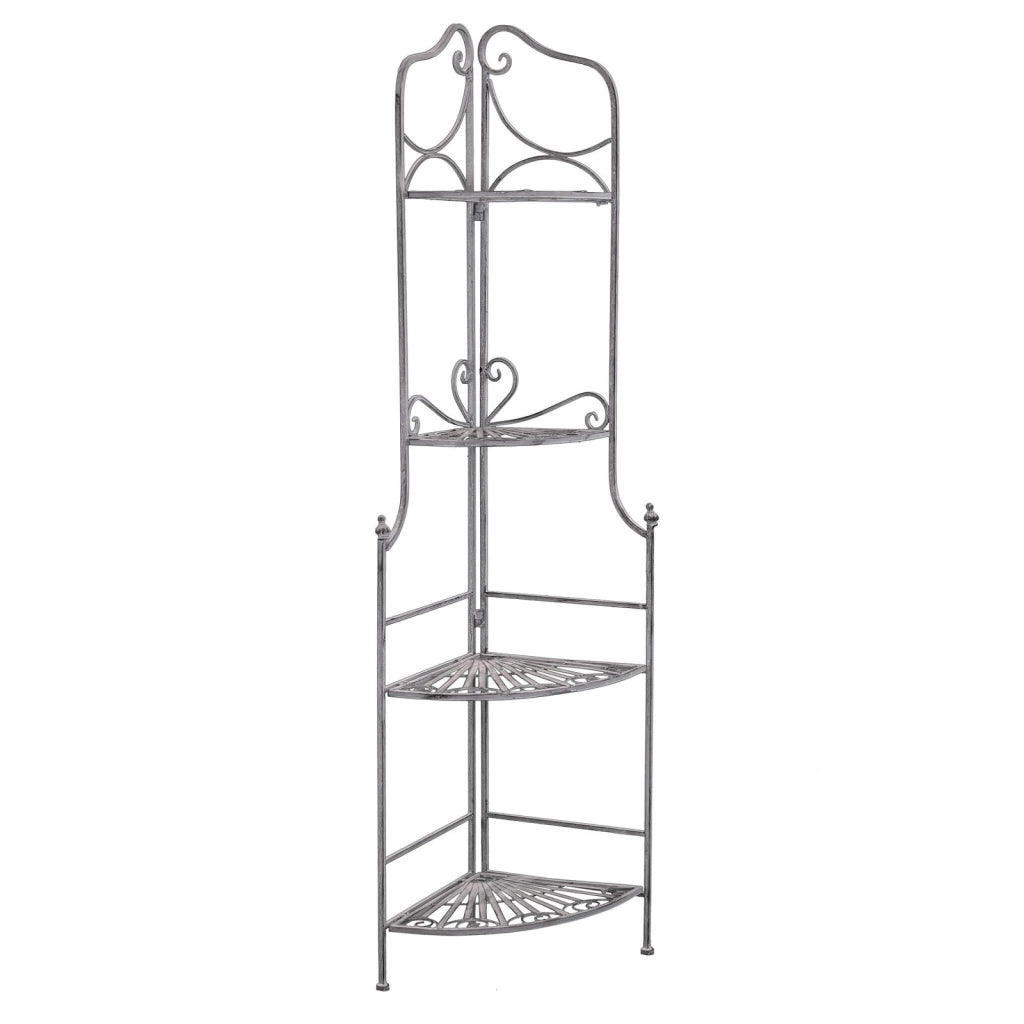 Eatagere 4 piani bianco ossidato in Acciaio cm 49x35x154 - NARDI