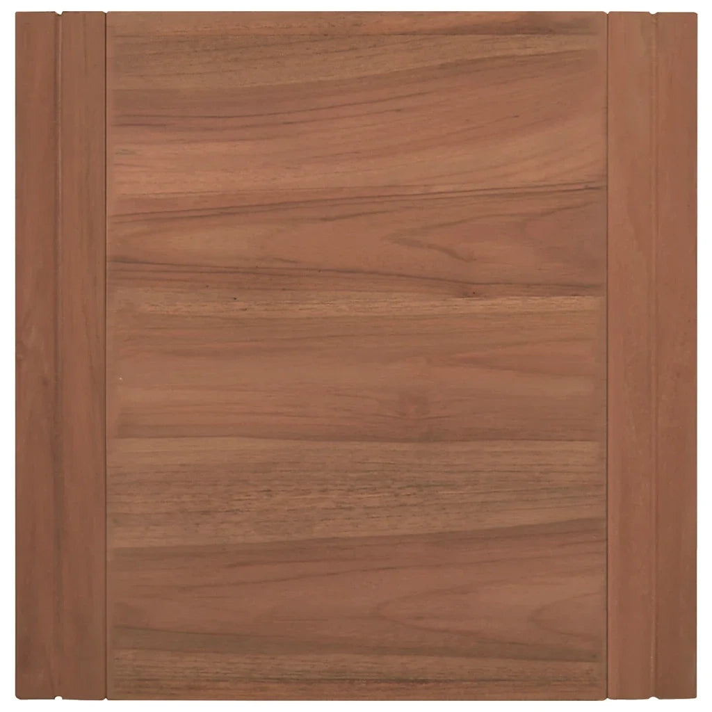 Mobiletto da bagno a parete 45 x 45 x 35 cm ampio spazio contenitivo design elegante in legno di teak 02_0046960