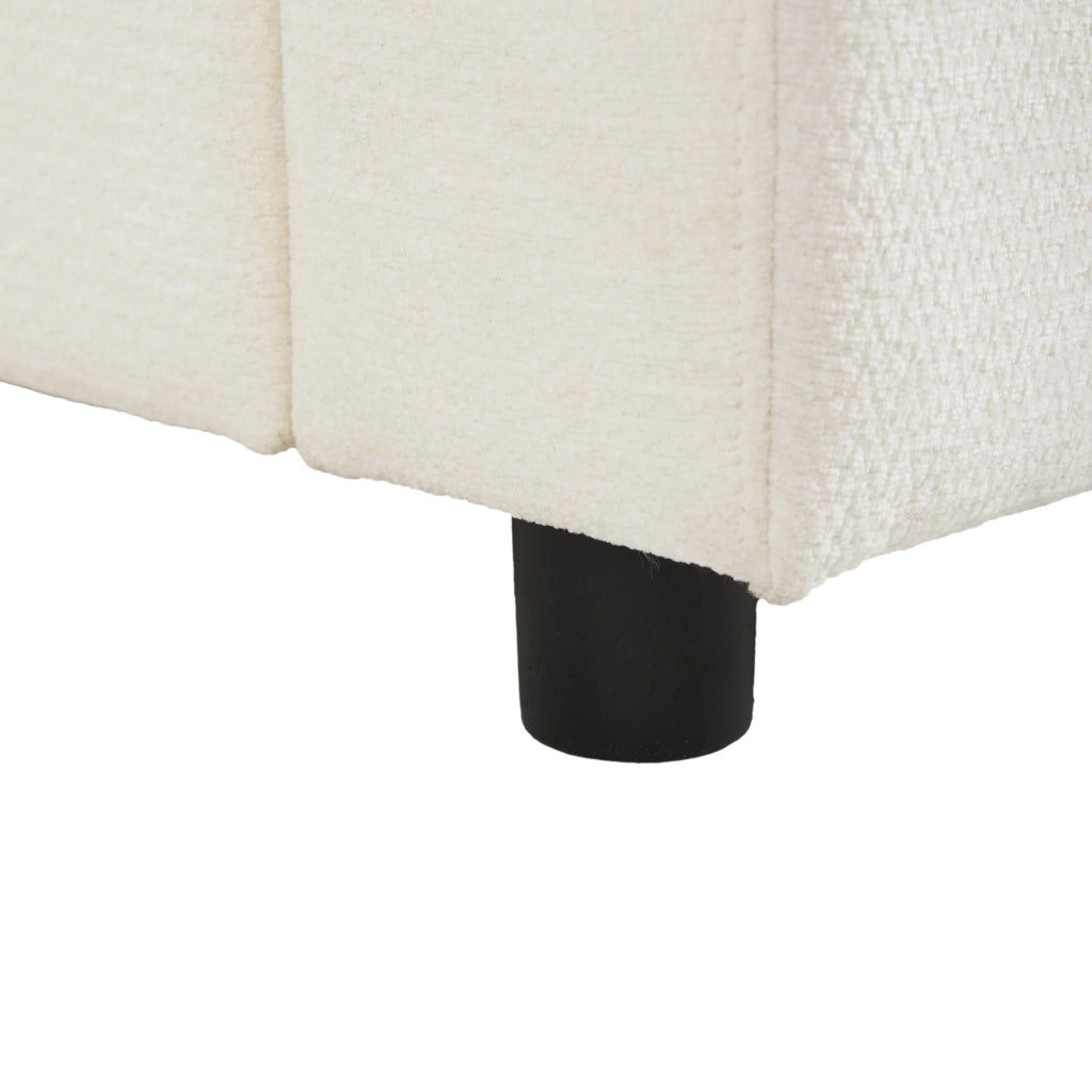 SOFÀ ANGOLARE Letto estraibile 206,5x141x86 cm Beige in ciniglia
