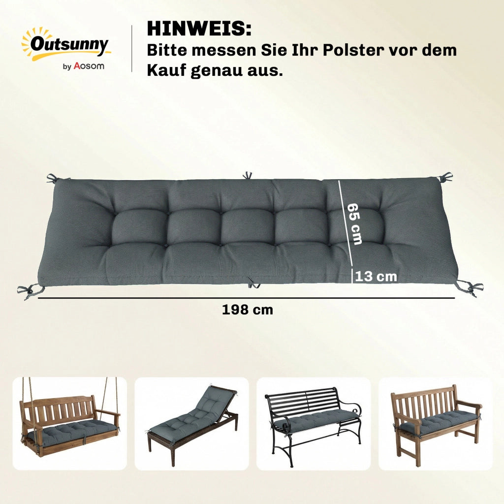 Cuscino per Pallet ¨C zephmum ¨C Grigio Scuro 198x65x13