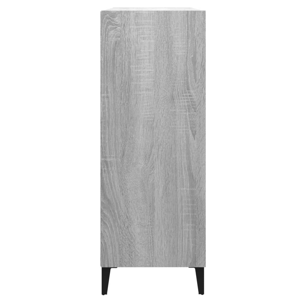 Buffet credenza cassettiera armadio mobile contenitore organizer cucina soggiorno rovere Sonoma 69,5 x 32,5 x 90 cm legno ingegnerizzato grigio 02_0036428