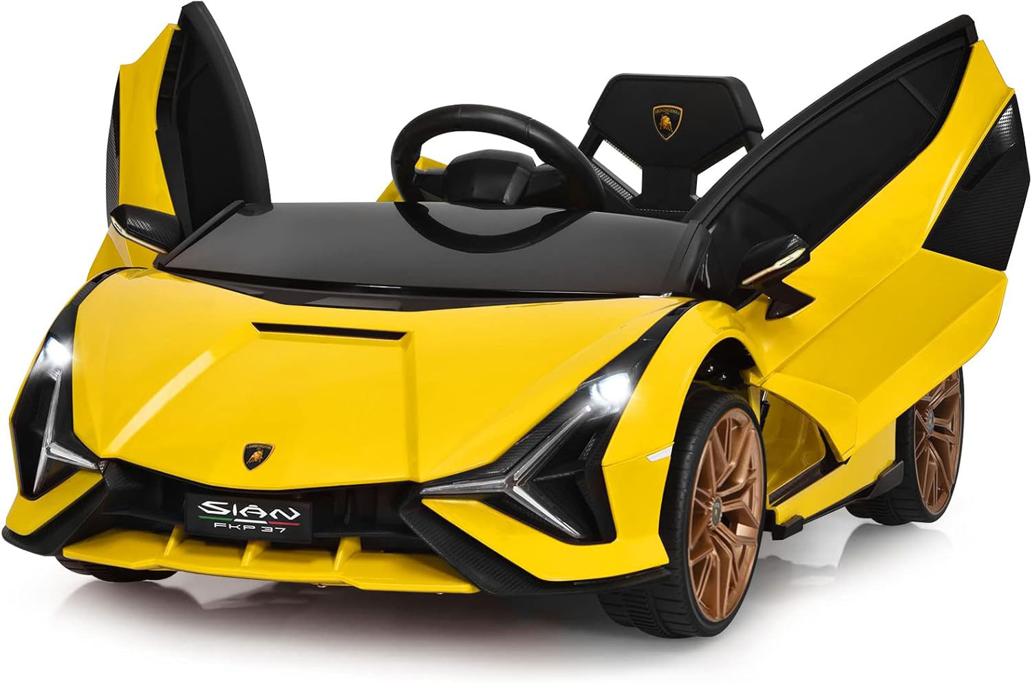 Macchina Elettrica per Bambini Licenza Ufficiale Lamborghini Sian 10,8V 5,4Ah Giallo