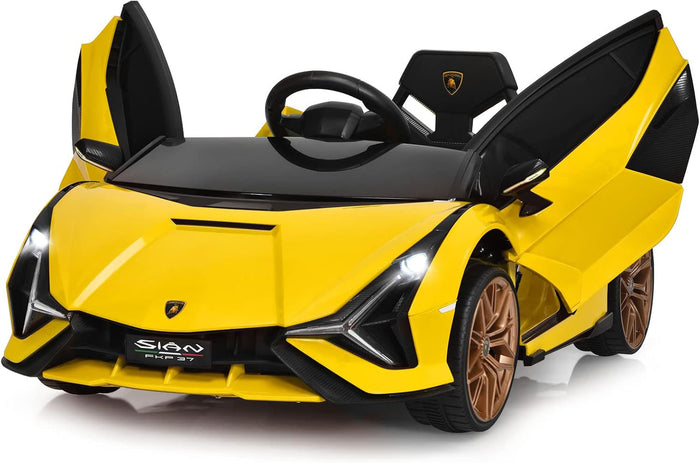 Macchina Elettrica per Bambini Licenza Ufficiale Lamborghini Sian 10,8V 5,4Ah Giallo