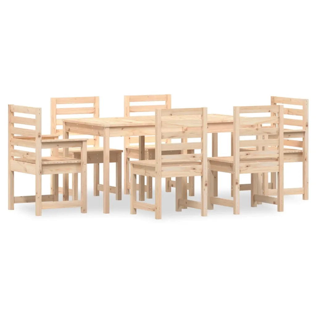 Set da Pranzo da Giardino 7 pz in Legno Massello di Pino 3154707