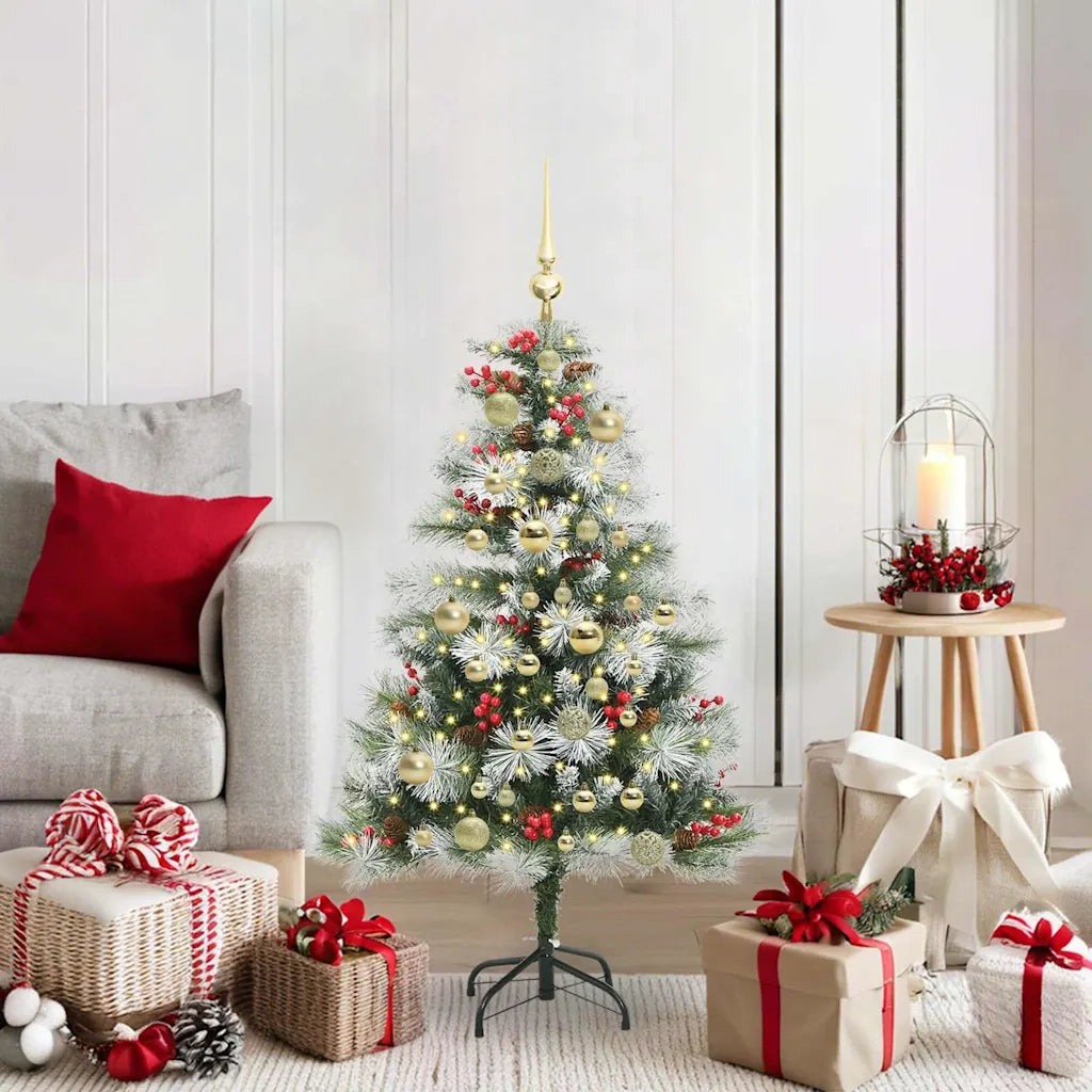 Albero di Natale artificiale Verde e bianco 120 cm 3395165