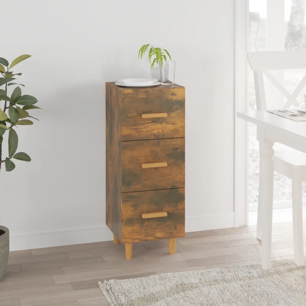 Credenza-Buffet-Armadio da cucina Rovere Fumo 34,5x34x90 cm in Legno Multistrato 434749