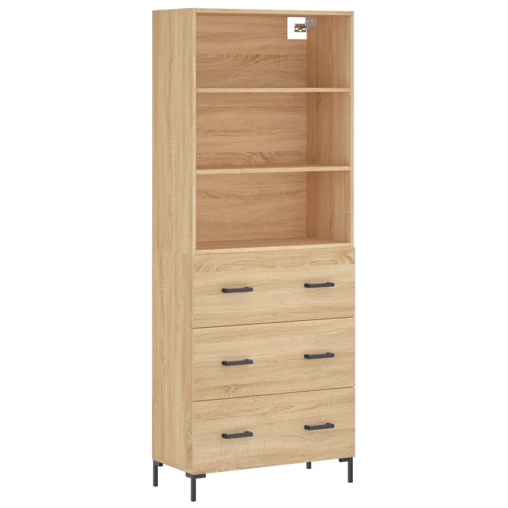 Credenza Rovere Sonoma 69,5x34x180 cm in Legno Multistrato 3189384