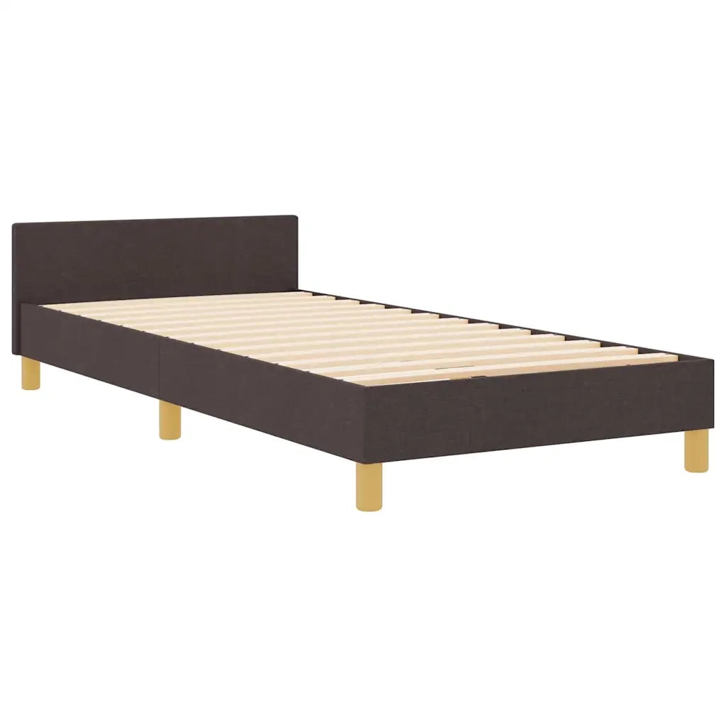 Struttura del letto Marrone scuro 90 x 190 cm Tessuto 3344770