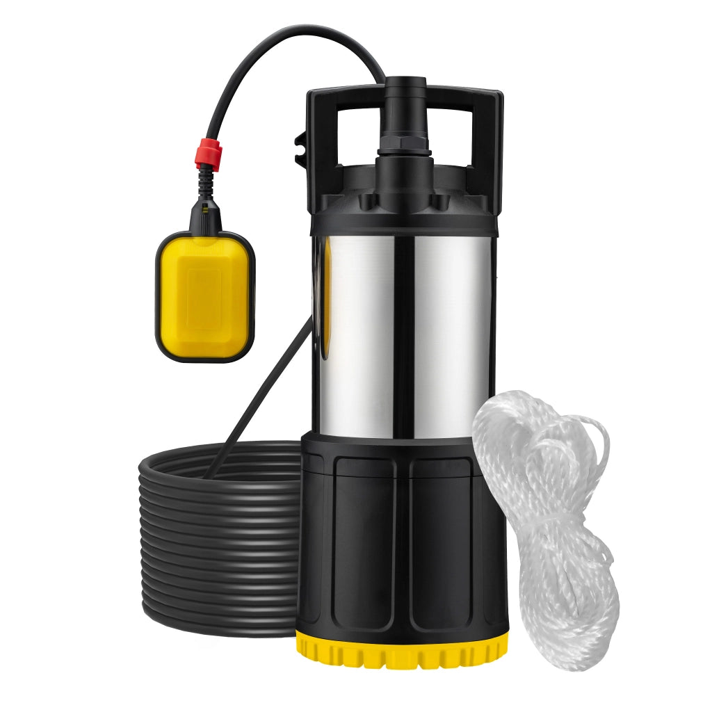 Pompa sommersa acciaio inox, 1200W, 6000 l/h, prevalenza 40 m, Elettropompa a immersione per pozzi