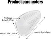 Gel Pads Antislip Inlegzoli per Piedi - Dampening - Progettazione Ergonomica - Comodo per Stivali - 2 Pair Translucidi