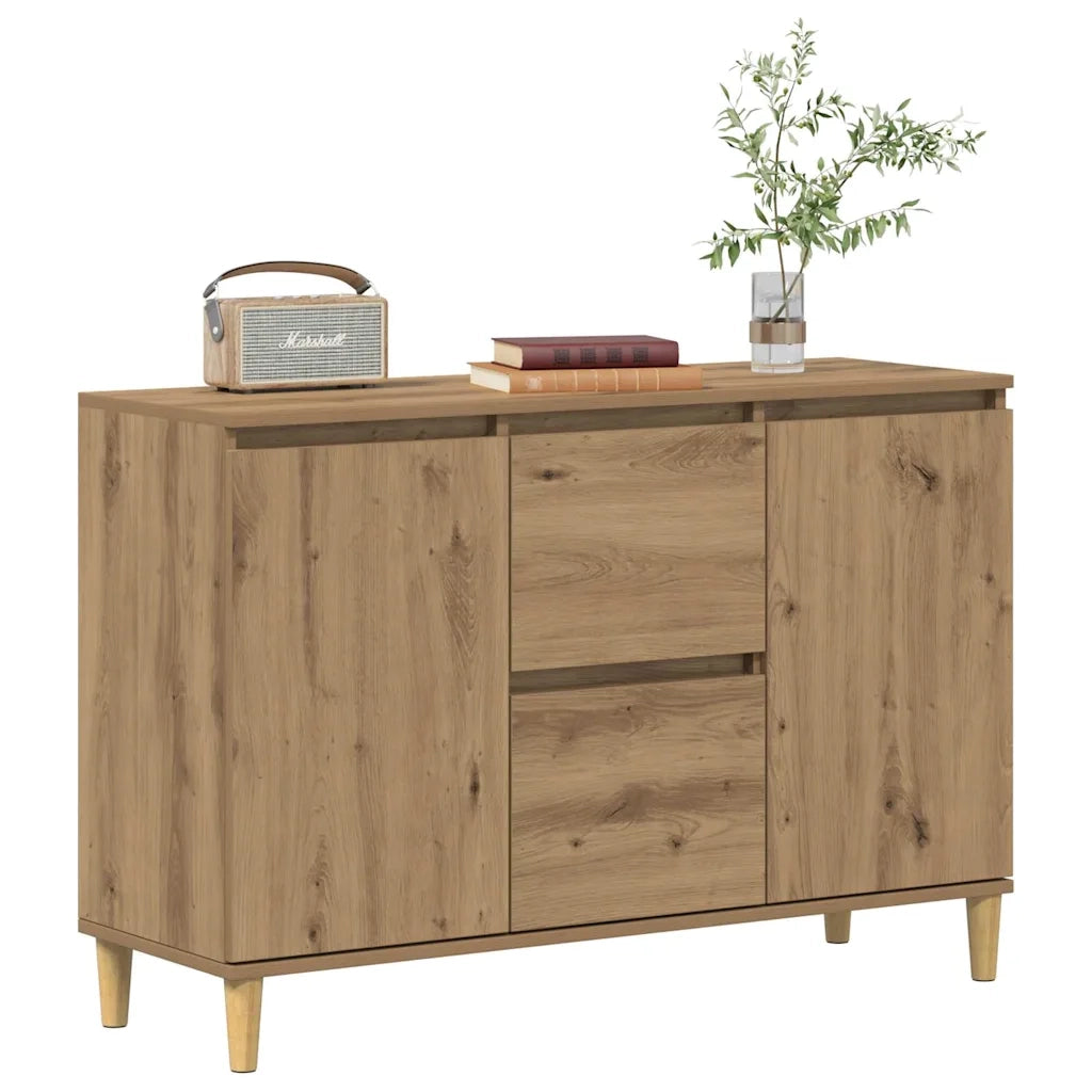 Credenza Rovere Artigianale 102x35x70 cm in Legno Multistrato 856485