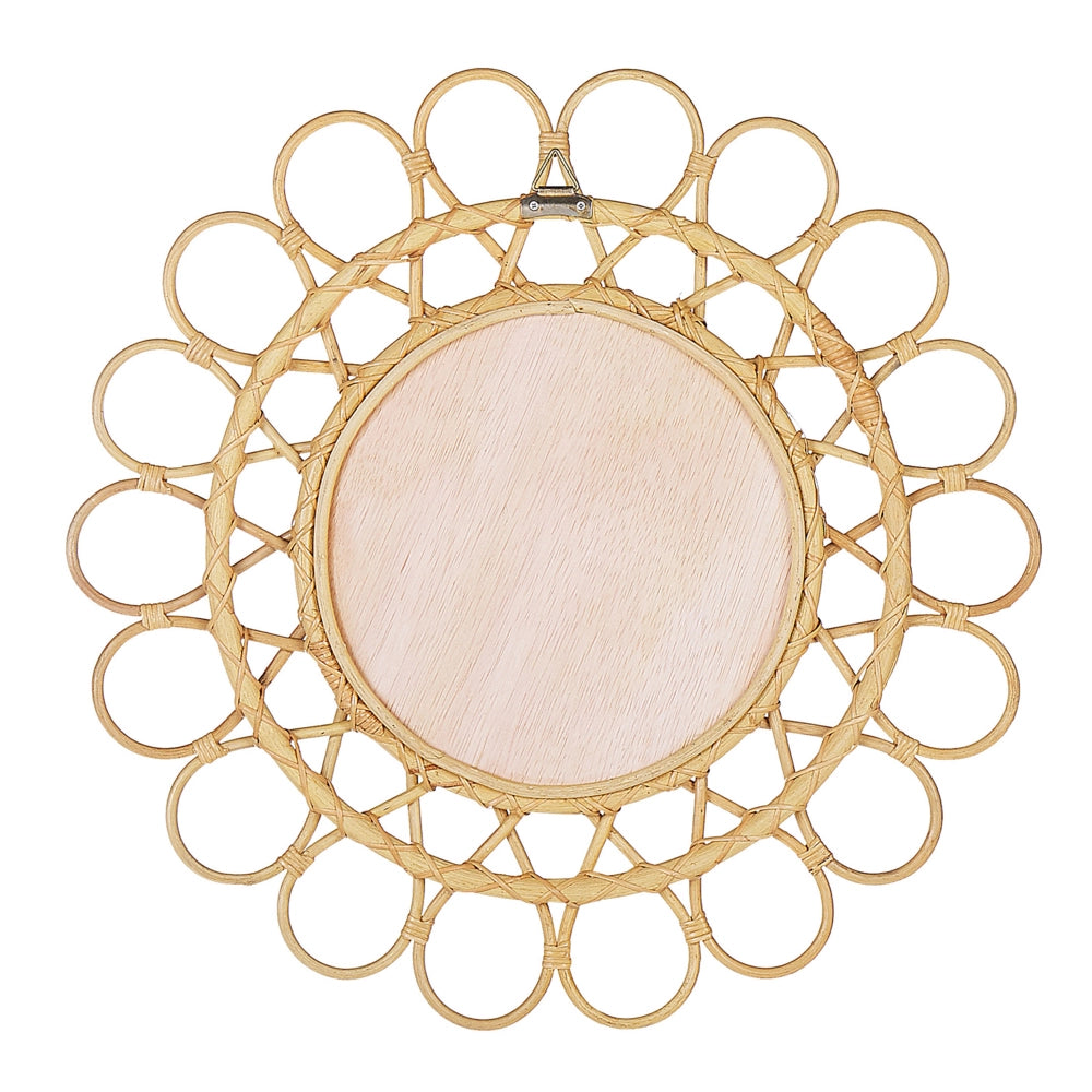 Specchio da parete Cornice in rattan naturale ø 60 cm a raggiera da appendere alla decorazione del soggiorno