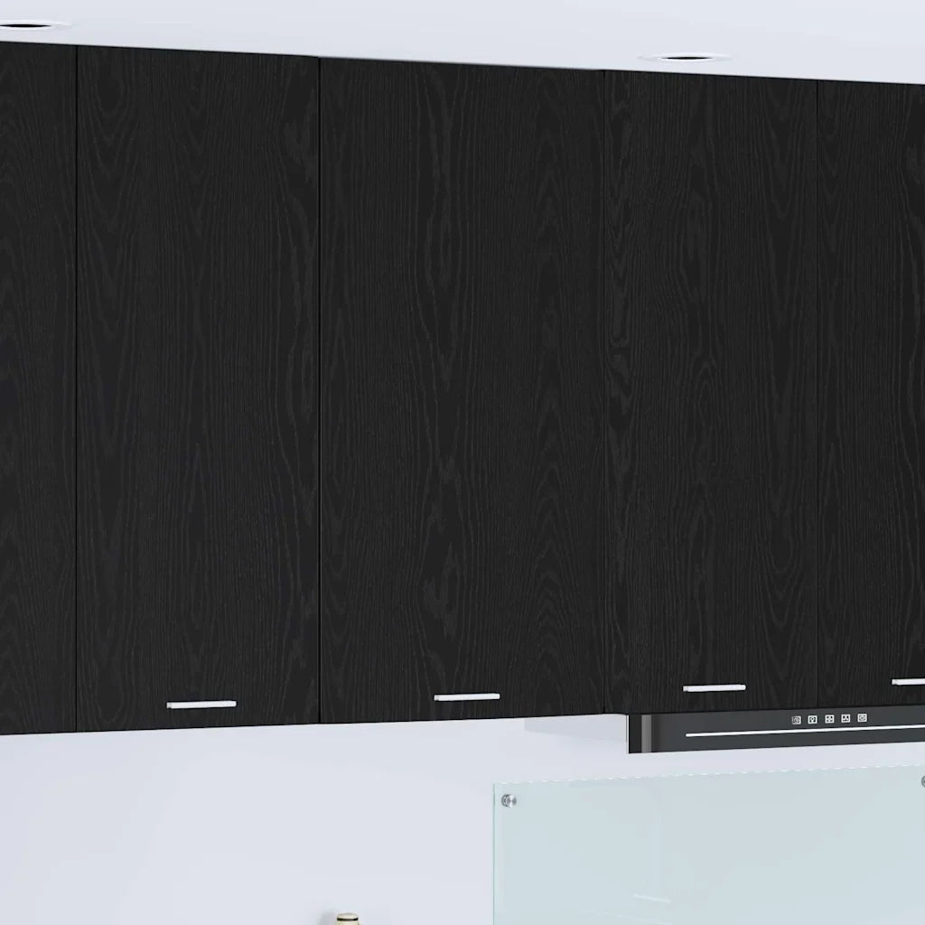 Armadio pensile con porta Rovere Nero e Bianco 50 x 31 x 100 cm