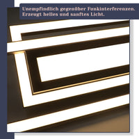 ZMH Lampada da soffitto plafoniera LED geometrica 50W dimmerabile telecomando