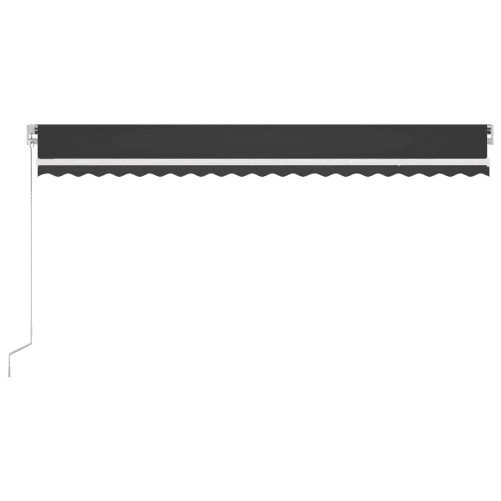 Tenda da Sole Retrattile Manuale con LED 500x350 cm Antracite 3069024