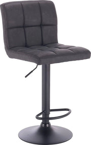 Bar con alta schiena - Sedute ergonomiche - Altezza seduta 60-82cm - Colore antracite - Set da 1 - Cucina e bar