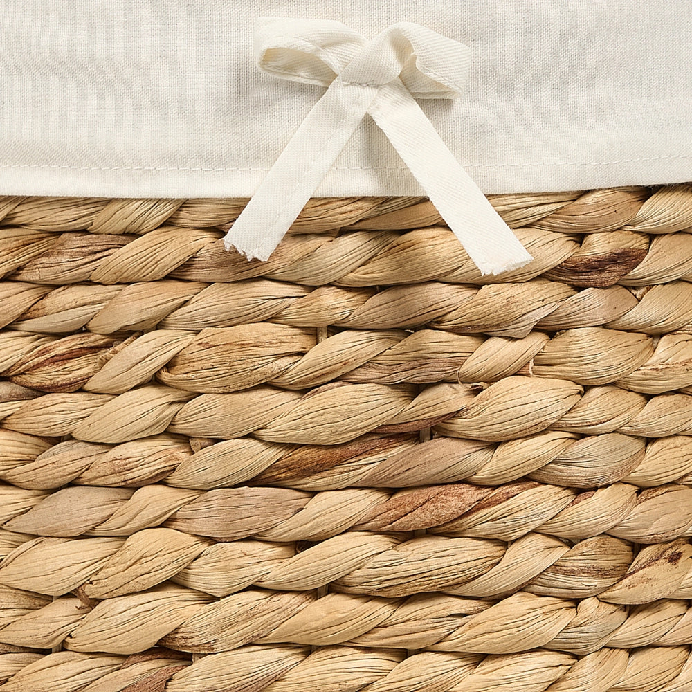 Set di 2 cestini portaoggetti per la biancheria con coperchio in giacinto d'acqua cesto biancheria portaoggetti