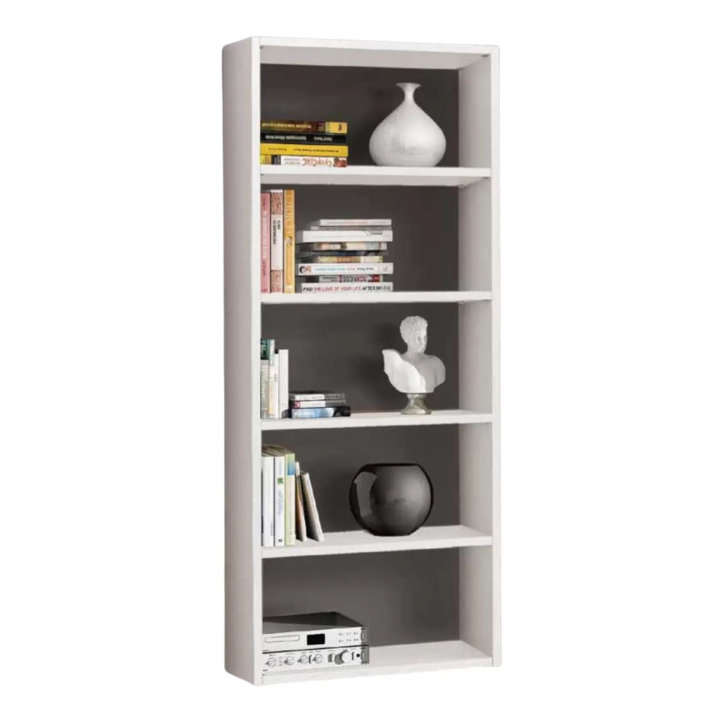 Libreria porta tv moderna colonna bianco frassino l89 p30 h218