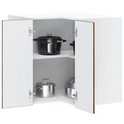 vidaXL Pensile da Cucina ad Angolo Porto Rovere Fumo Legno Multistrato