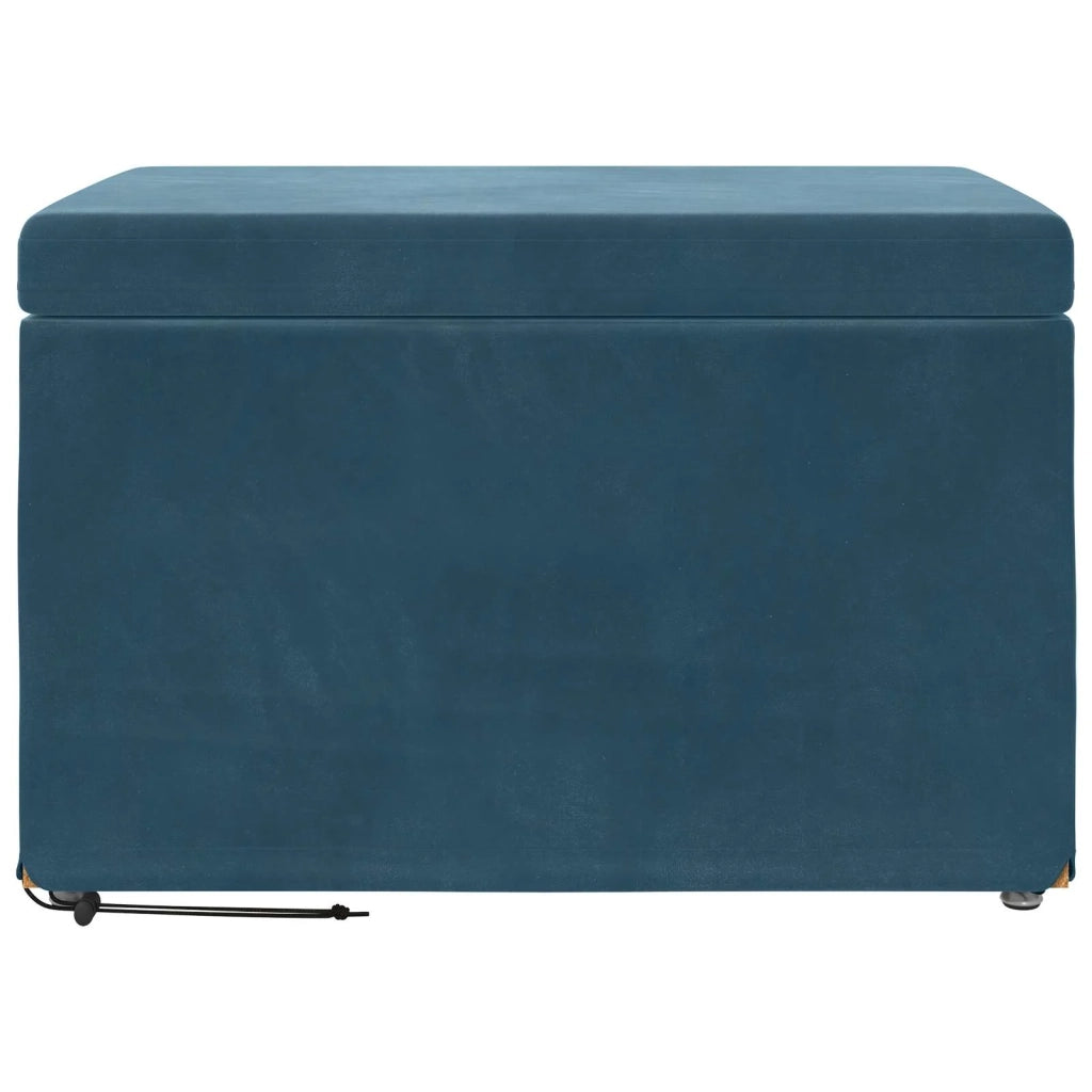 Pouf Blu 61 x 41 x 40 cm Velluto e Legno Ingegnerizzato 876764