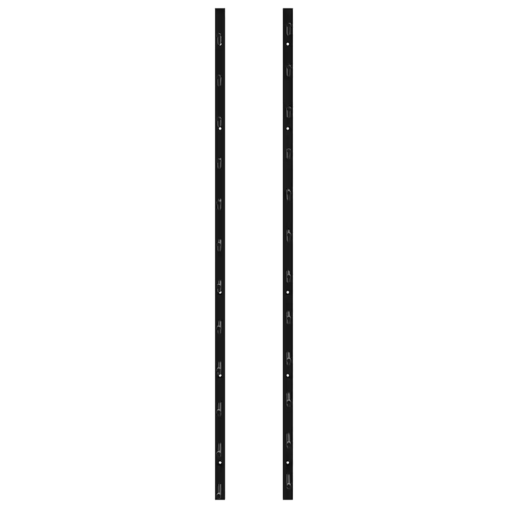 Portavini da Parete per 12 Bottiglie 2 pz Nero in Ferro cod mxl 54318