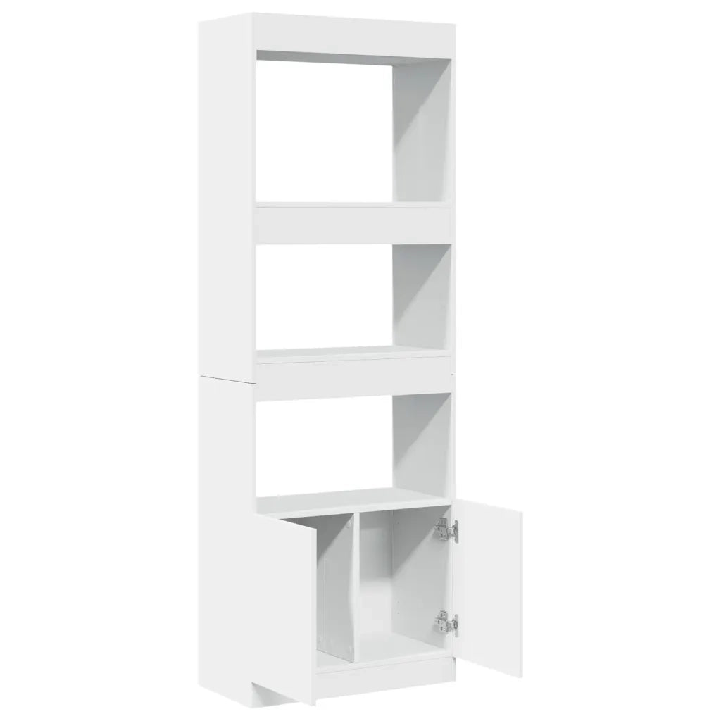 Credenza-Buffet-Armadio da cucina Bianca 63x33x180 cm in Truciolato