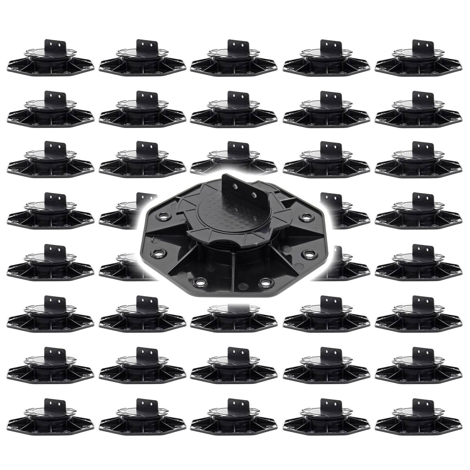 Set 40 supporti per pavimenti galleggianti, Altezza regolabile 18-25mm Max 2700 kg, Piedini per Decking