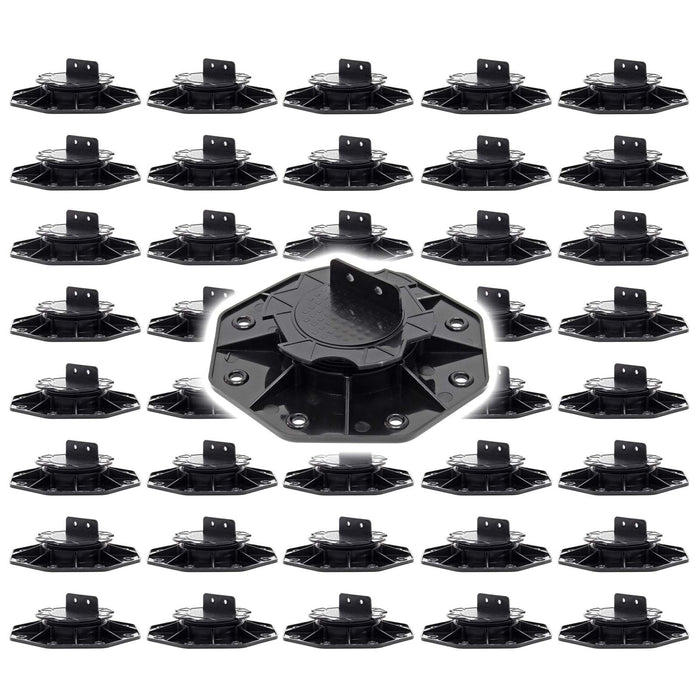 Set 40 supporti per pavimenti galleggianti, Altezza regolabile 18-25mm Max 2700 kg, Piedini per Decking