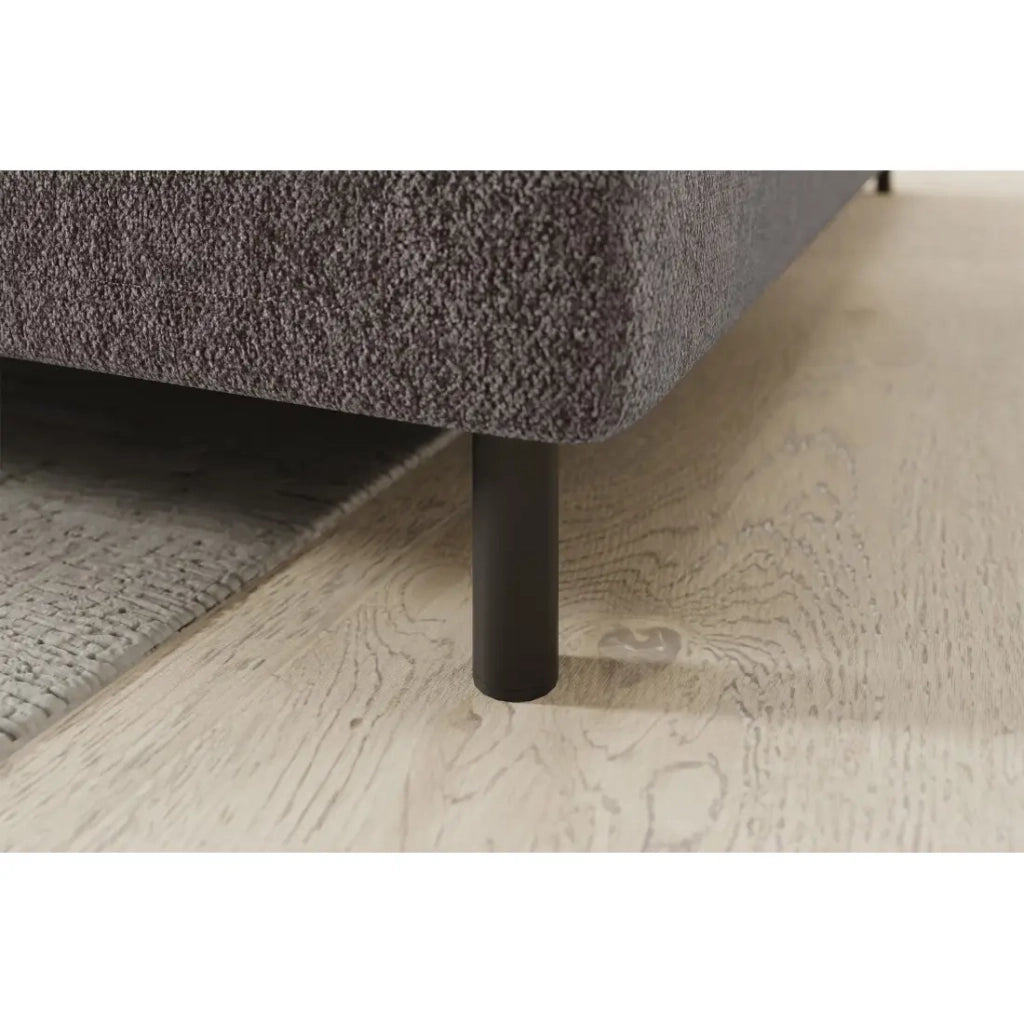 Divano ad angolo destro convertibile BARNEA 208 cm marrone con contenitore