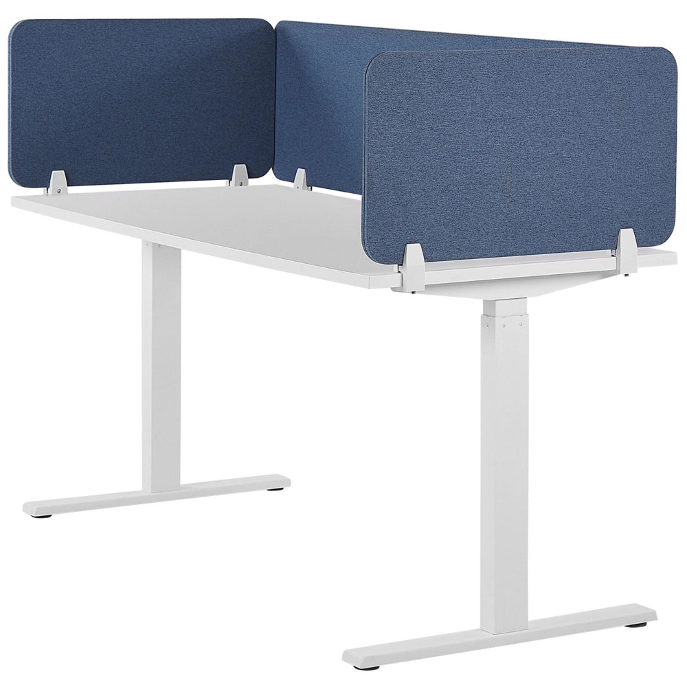 Pannello Divisorio Blu Fonoassorbente 72 x 40 cm in Plastica PET per Scrivania