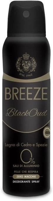 BREEZE DEODORANTE VAPORIZZATORE IDEALE PER UNISEX ADULTO 150 ML BLACKOUD