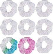 Scrubasci di cotone - 15 pezzi di retine senza cuciture - capigliature per Tie Dye - bianco.
