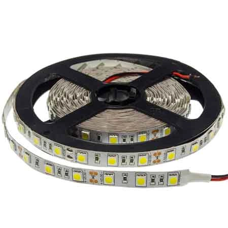 STRISCE LED '5050' 12V - IP20 - 4000k - Rotolo 5 metri