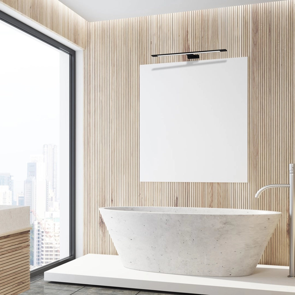 Applique LED bagno Milagro SHINE nera 12W 4000K IP44