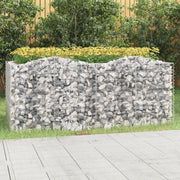 Gabbione ad Arco con Letto Rialzato 200x100x100cm Ferro Zincatocod mxl 97459