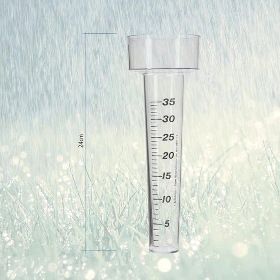 Misuratore di pioggia vetrata trasparente - resistente all'usura
