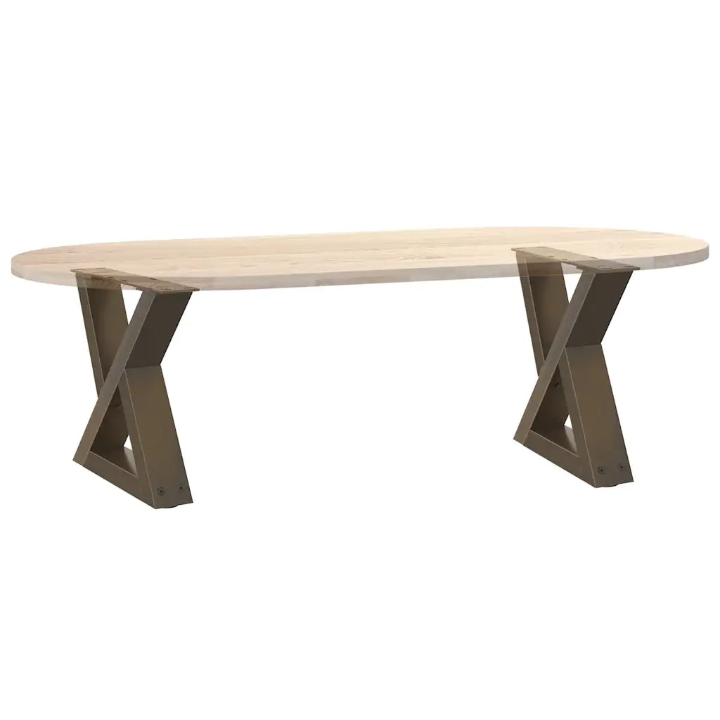Gambe per Tavolino da Caff¨¨ 2 pz-Set di 2 Gamba per Tavolo in Acciaio Naturale 40x(30-31,3) cm Acciaio