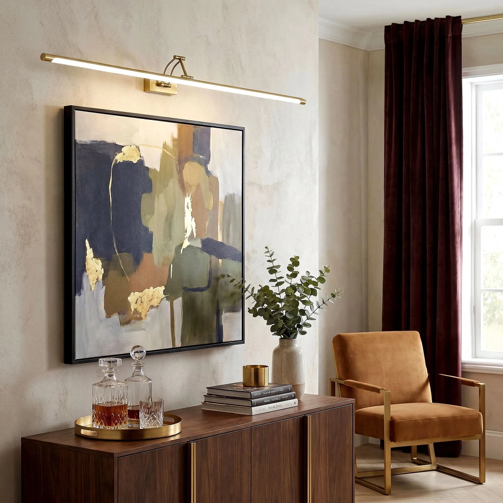 Applique Da Bagno Led Swe024-1w 80cm Brush Gold