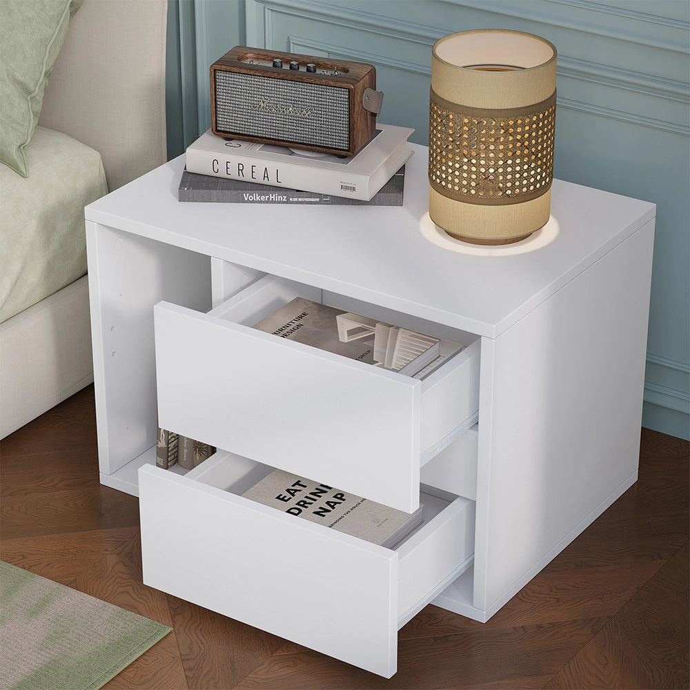Vicco Comodino Bianco Set di 2
