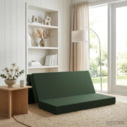 Divano Letto Pieghevole 200 x 67 x 45 cm Verde Scuro 900259