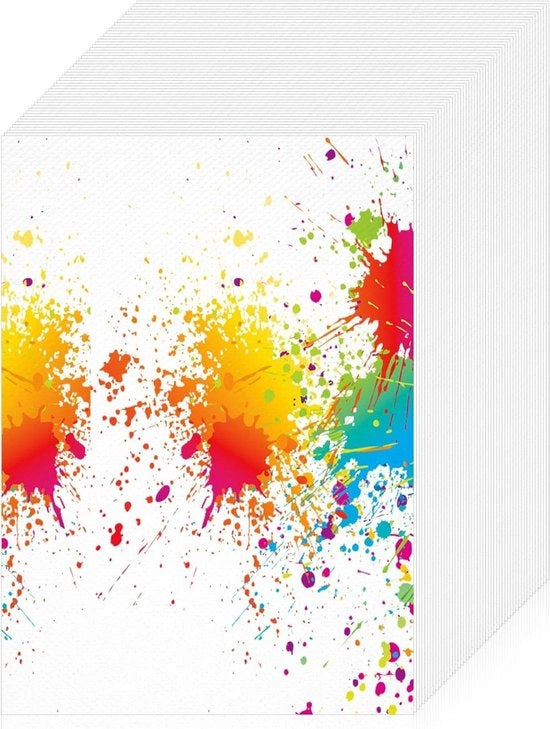 Papier aquarel A4 230 g, bianco, per disegno, 50 pezzi, per artigianato e DIY aquarello.